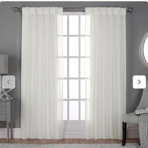 Set of 2 Highland Dunes CallananSolid Sheer Pinch Pleat Panel ALTL4684 Snowflake